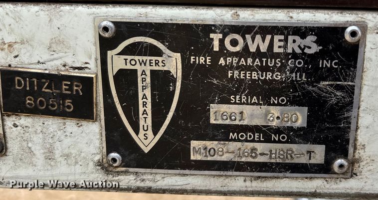 image for item DU1277 1979 International CO1950B pumper fire truck