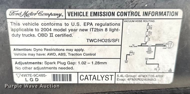image for item DW3466 2004 Ford F150 SuperCrew pickup truck