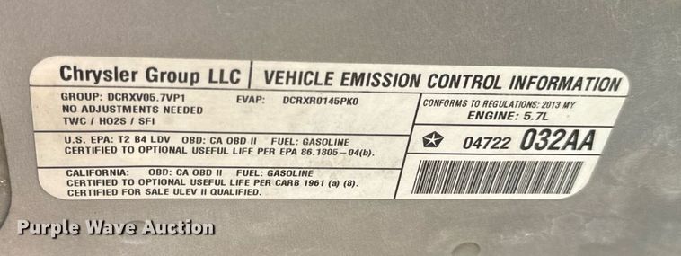 image for item DW6559 2013 Dodge Charger Police 