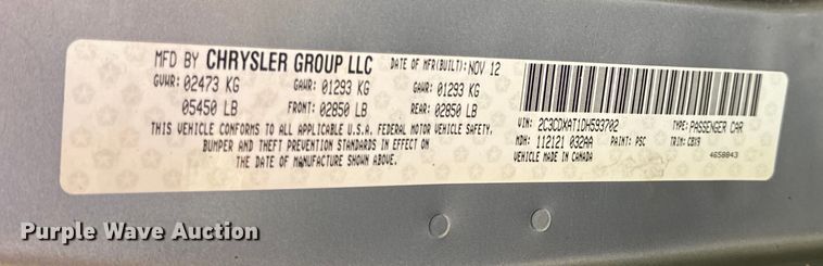 image for item DW6559 2013 Dodge Charger Police 