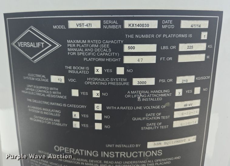 image for item DX7260 2015 Ford F550 bucket truck