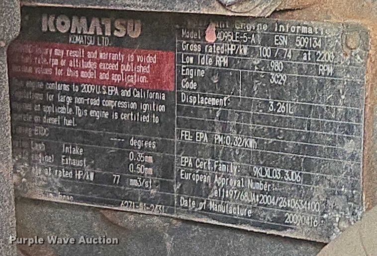 image for item DX7266 2009 Komatsu WA150-6 wheel loader