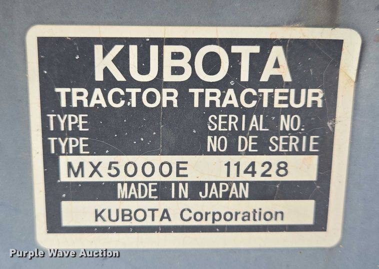 image for item DX7270 2003 Kubota MX5000E tractor