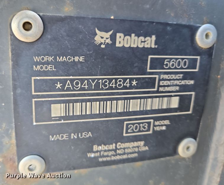 image for item DX7274 2013 Bobcat 5600 Toolcat utility vehicle