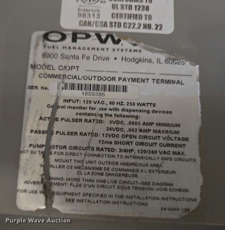 image for item DX7285 (5) OPW fuel pedestals