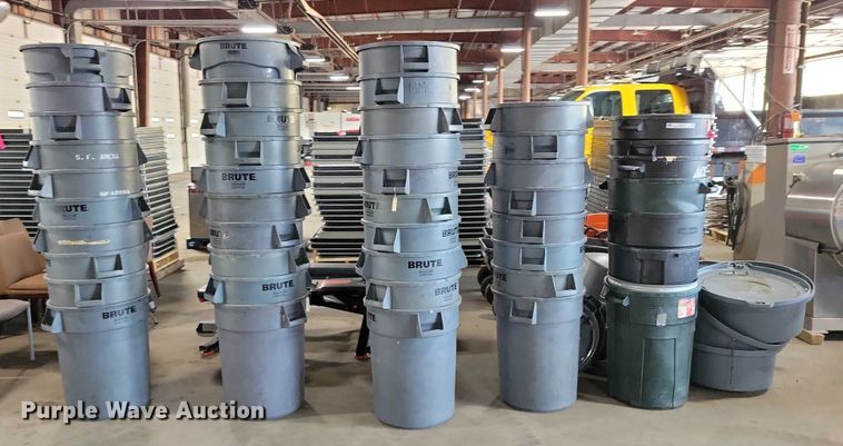 image for item DX7326 (46) Rubbermaid Brute trash cans