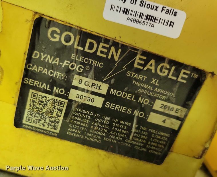 image for item DX7369 (7) Golden Eagle thermal foggers