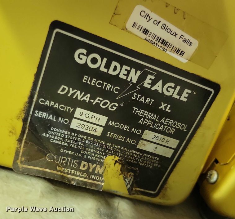 image for item DX7369 (7) Golden Eagle thermal foggers