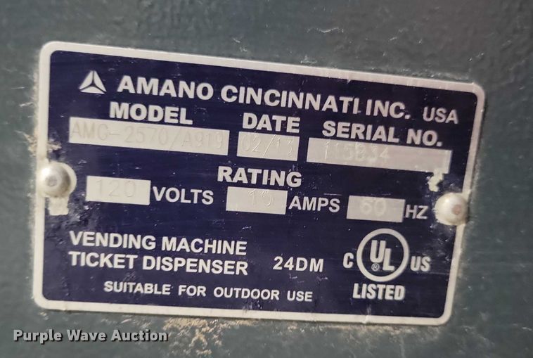 image for item DZ6520 (18) Amano parking garage ticket machines