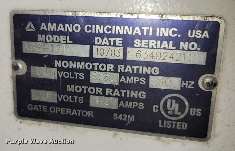 image for item DZ6529 (16) Amano parking garage gate machines