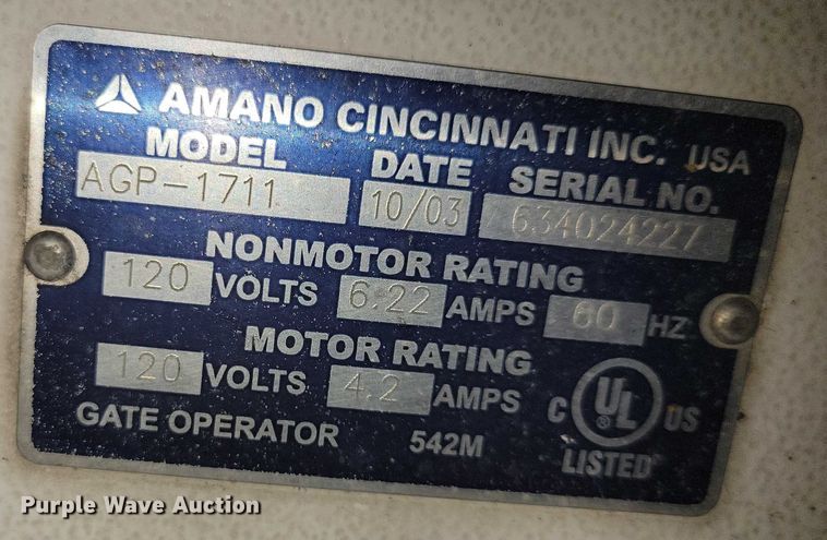 image for item DZ6529 (16) Amano parking garage gate machines