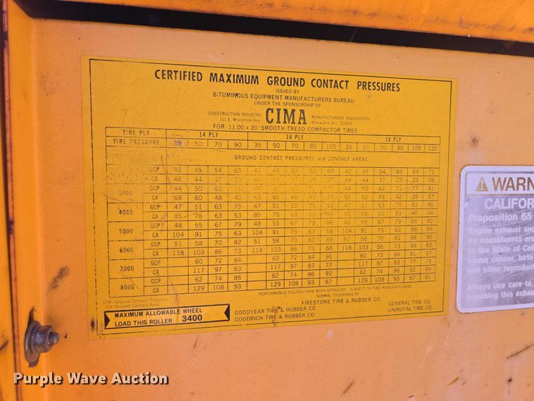 image for item EB1010 Roscoe Tru-Pac 915 pneumatic roller