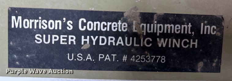 image for item ee3991 Morrison's Concrete Equipment concrete screed 