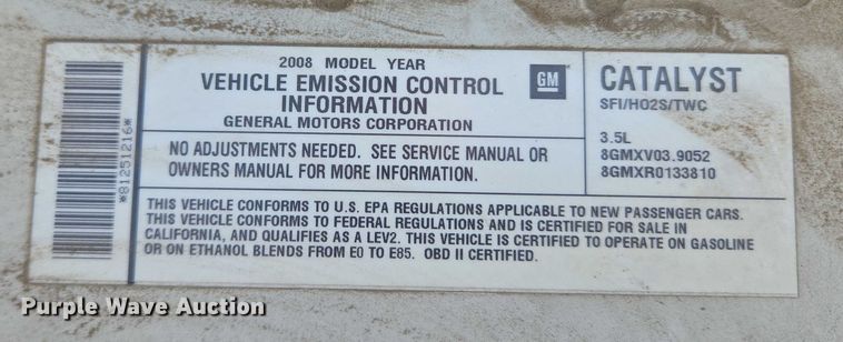 image for item EG8210 2008 Chevrolet Impala 