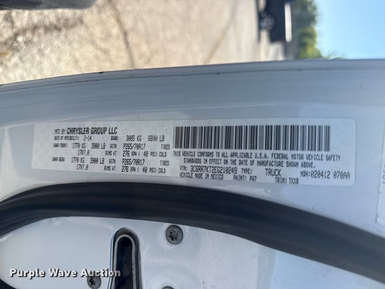 image for item EG8212 2014 Dodge Ram 1500 Crew Cab pickup truck