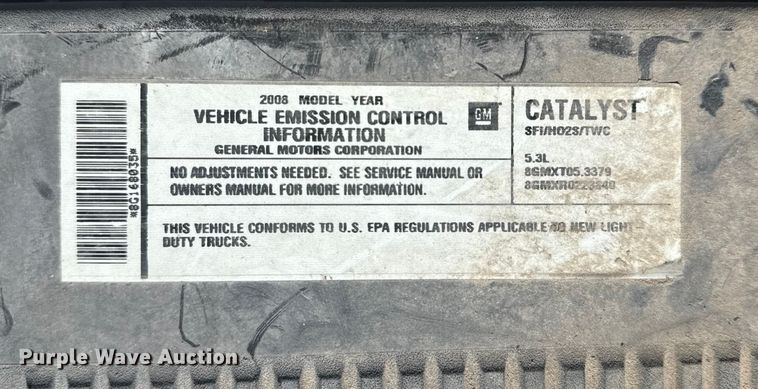 image for item EG8213 2008 Chevrolet Avalanche pickup truck