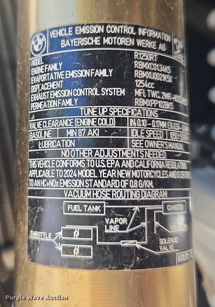 image for item EG8219 2024 BMW R 1250 Rt Police motorcycle