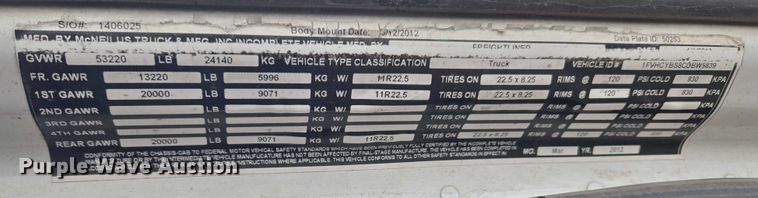 image for item EG8220 2012 Freightliner Business Class M2 refuse truck