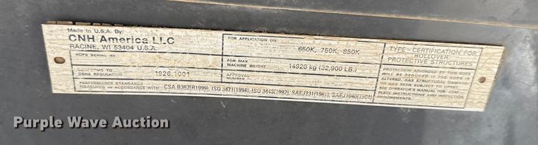 image for item EG8222 2007 Case 850K Series II dozer