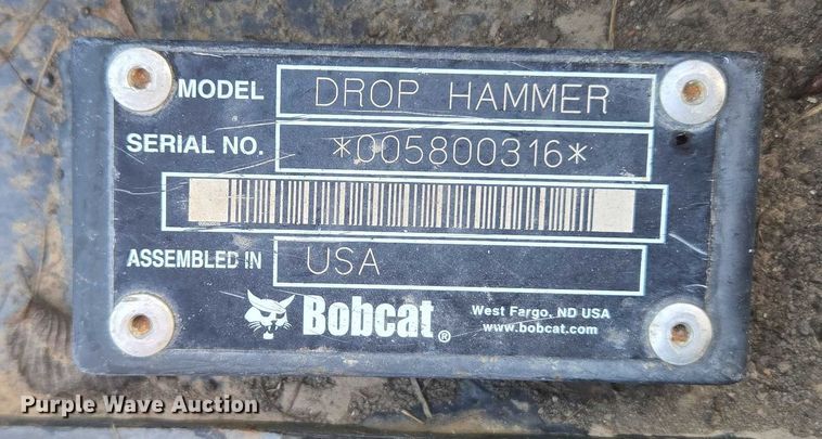 image for item EG8225 Bobcat Drop Hammer skid steer breaker
