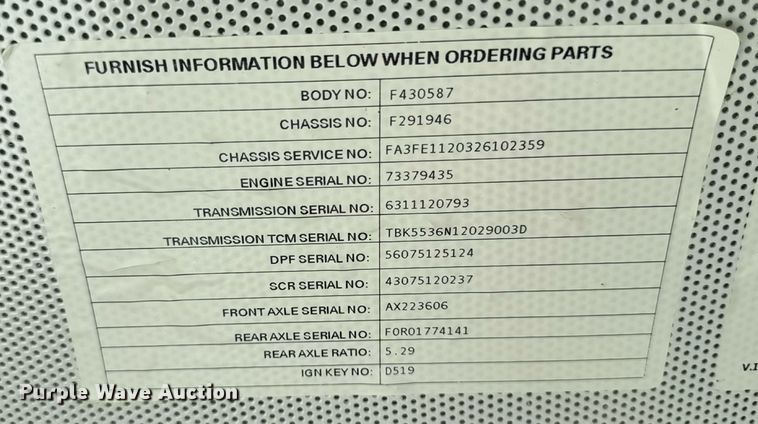 image for item EM2304 2013 Blue Bird All American school bus