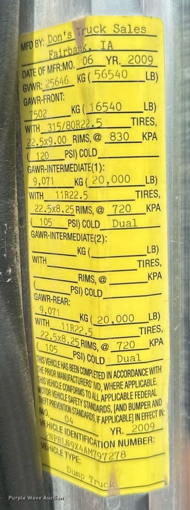 image for item EM2317 2010 Peterbilt 340 dump truck