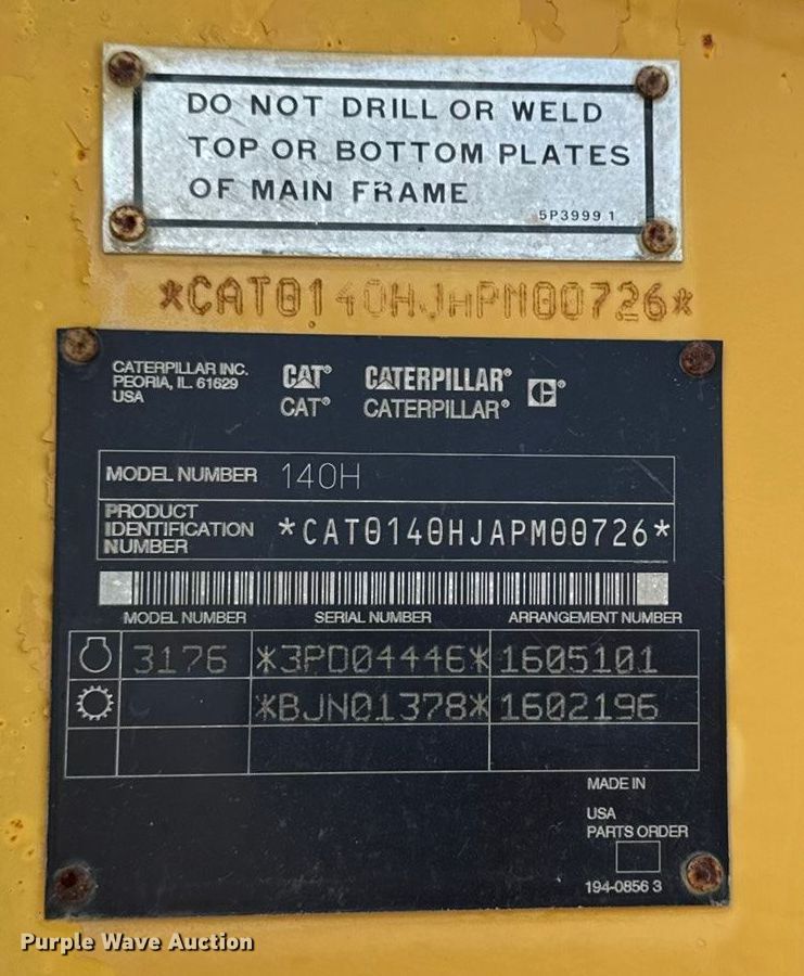 image for item EM2346 Caterpillar 140H motor grader