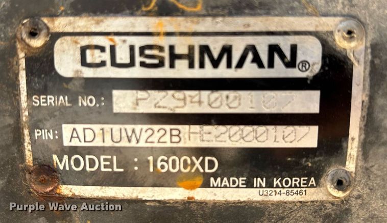 image for item EN5527 Cushman 1600XD utility vehicle