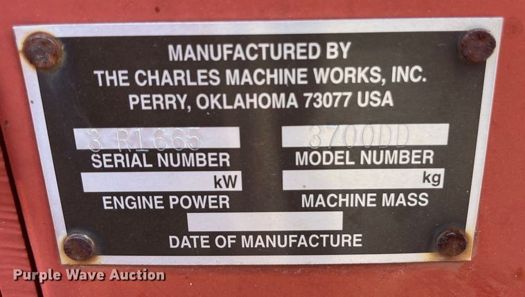 image for item EN5531 1998 Ditch Witch 3700DD trencher