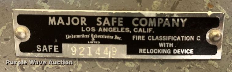 image for item EN5534 Major Safe Company  safe