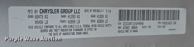 image for item EO1528 2014 Dodge Charger Police 