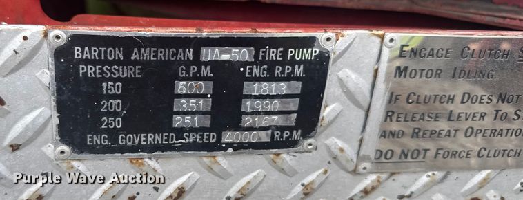 image for item ER2318 1975 Ford pumper fire truck