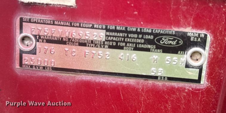 image for item ER2318 1975 Ford pumper fire truck