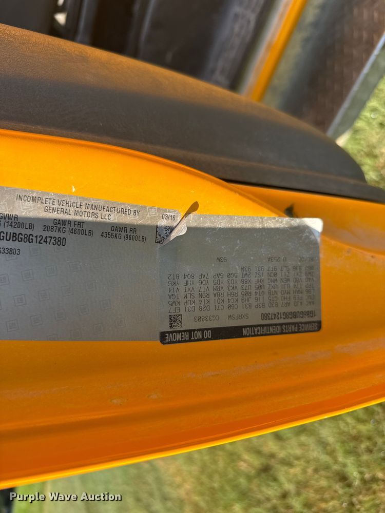 image for item ER2331 2016 Chevrolet Express school bus