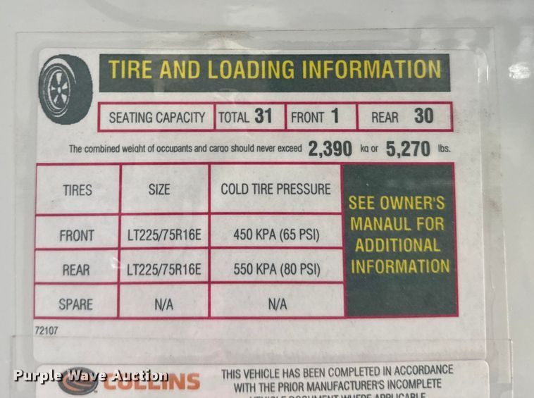 image for item ER2331 2016 Chevrolet Express school bus