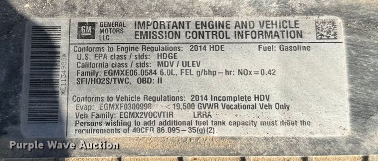 image for item ER2332 2014 Chevrolet Express school bus