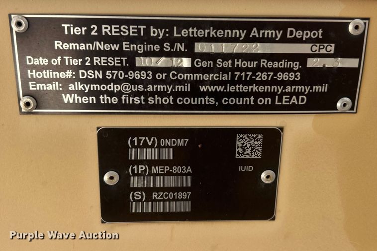 image for item ET3088 Libby Corp MEP-803A generator