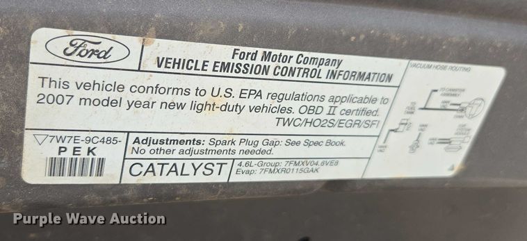 image for item EU4567 2007 Ford Crown Victoria Police Interceptor 