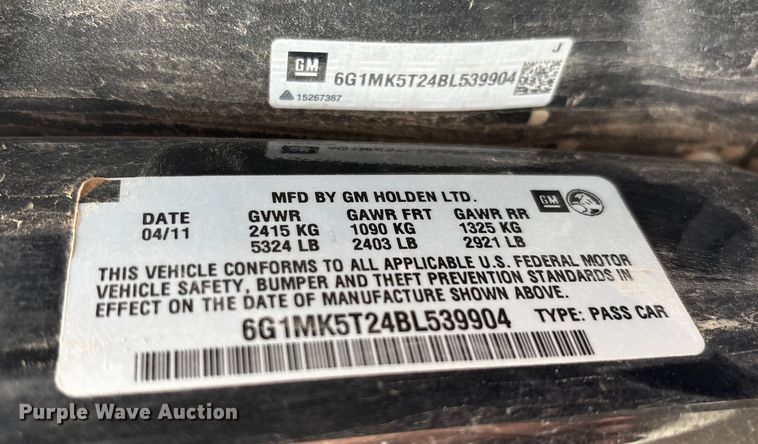 image for item EU4571 2011 Chevrolet Caprice Police 