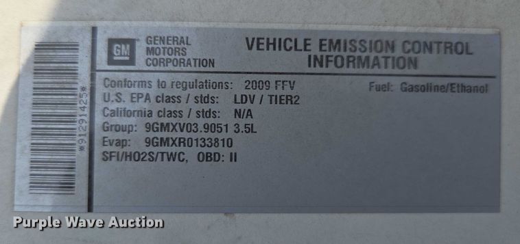 image for item EU4574 2009 Chevrolet Impala 