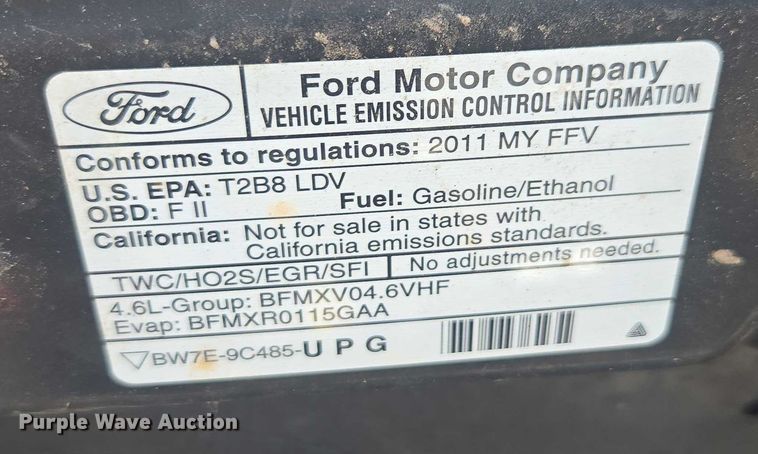 image for item EU4579 2011 Ford Crown Victoria Police interceptor 