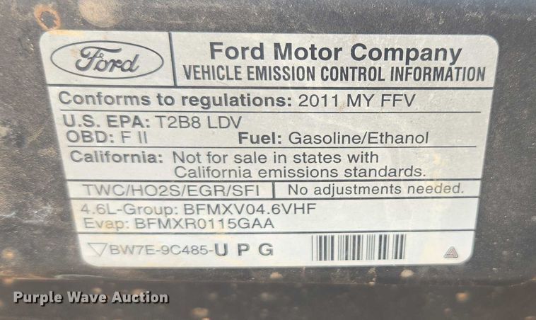 image for item EU4580 2009 Ford Crown Victoria Police Inceptor  