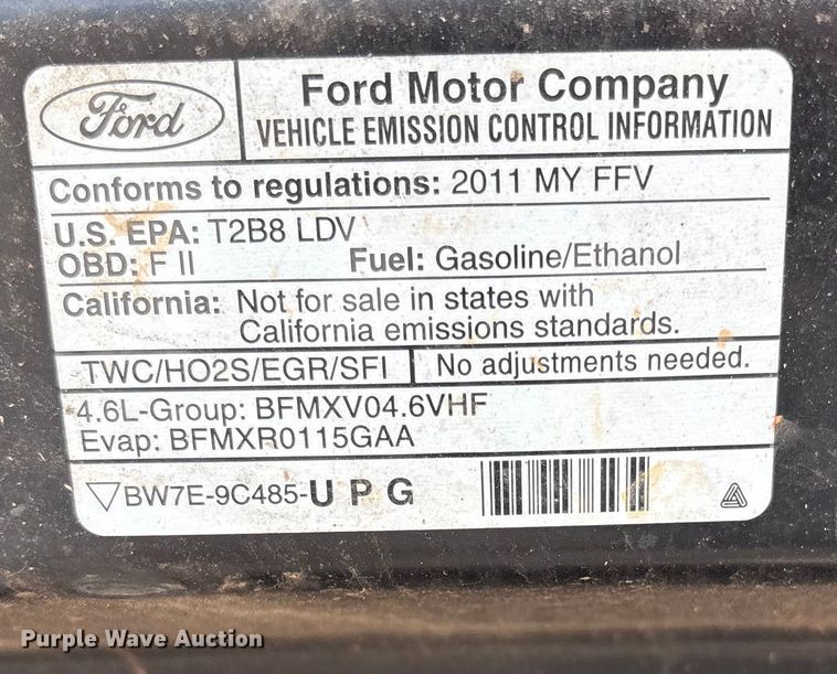 image for item EU4581 2011 Ford Crown Victoria Police Interceptor 