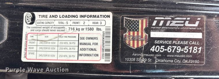 image for item EU4583 2015 Ford Explorer Police SUV