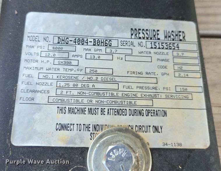 image for item EU4592 2023 Top Hat pressure washing trailer