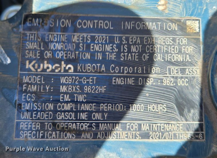 image for item EV1685 2022 Grasshopper 932G3 ZTR lawn mower