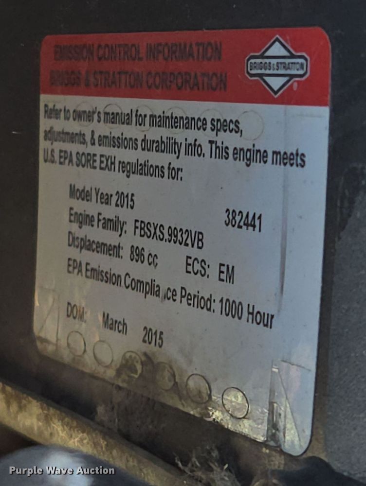 image for item EV1686 2016 Grasshopper 729BT6 ZTR lawn mower