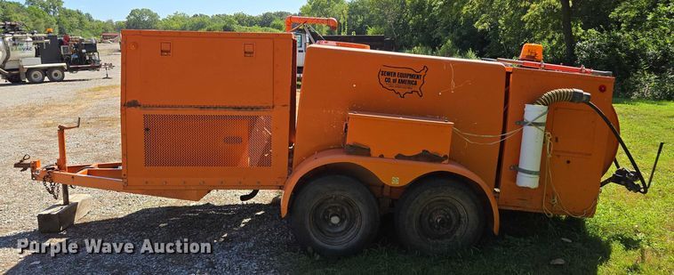 image for item EV1688 1992 Sewer Equipment Co. of America sewer jetter trailer