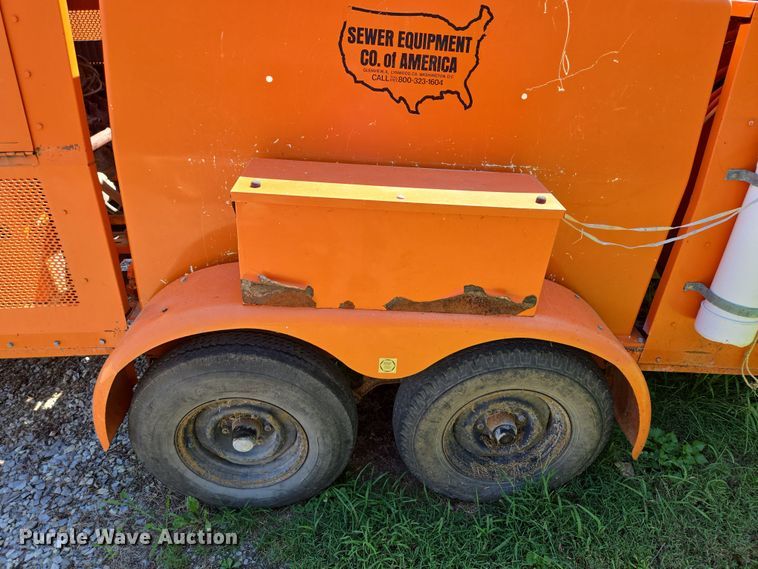 image for item EV1688 1992 Sewer Equipment Co. of America sewer jetter trailer