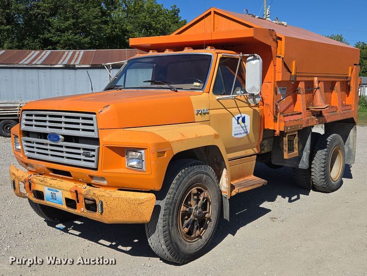 1987 Ford F700 Dump Truck VIN: 1FDPF70K9HVA20457 Lot: 999311066